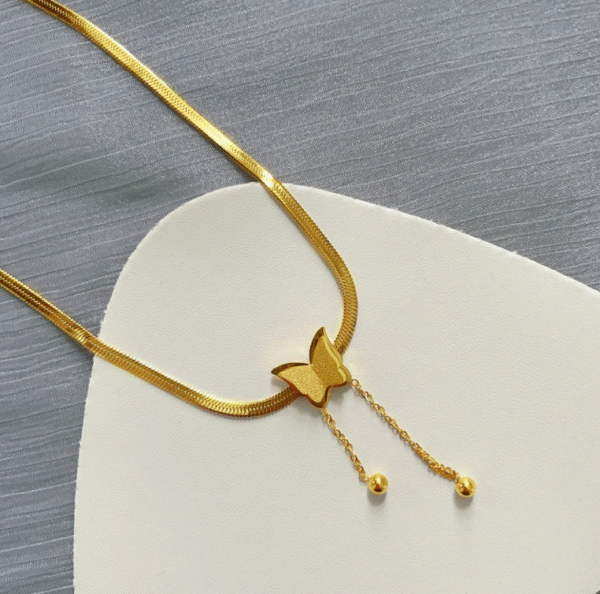 Butterfly Snake Chain Necklace - Image 2