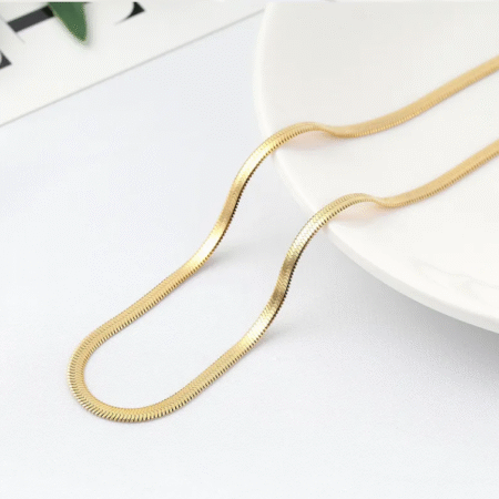 Gold Flat Snake Chain