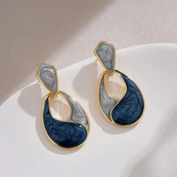 Enamel Waterdrop Earring - Image 2