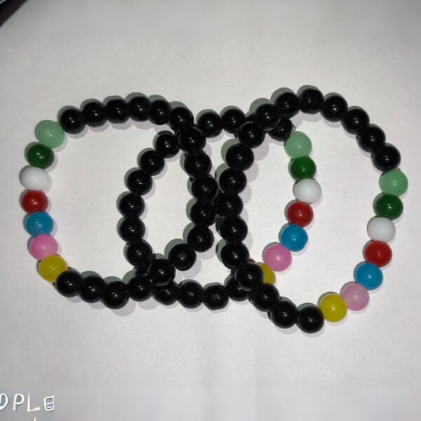 7 Chakra Black Stone Bracelet For Men Combo - Image 3