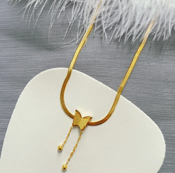 Butterfly Snake Chain Necklace - Image 5