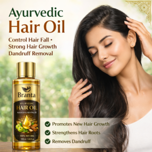 Branta Ayurvedic Hair Oil – Hair Fall Control & Strong Hair Growth (100 ml)